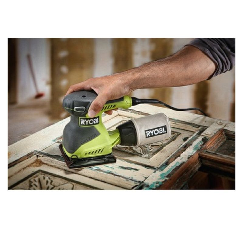 Ryobi ZRS652DGK 2.0 Amp 1/4-Sheet Orbital Pad Sander Kit