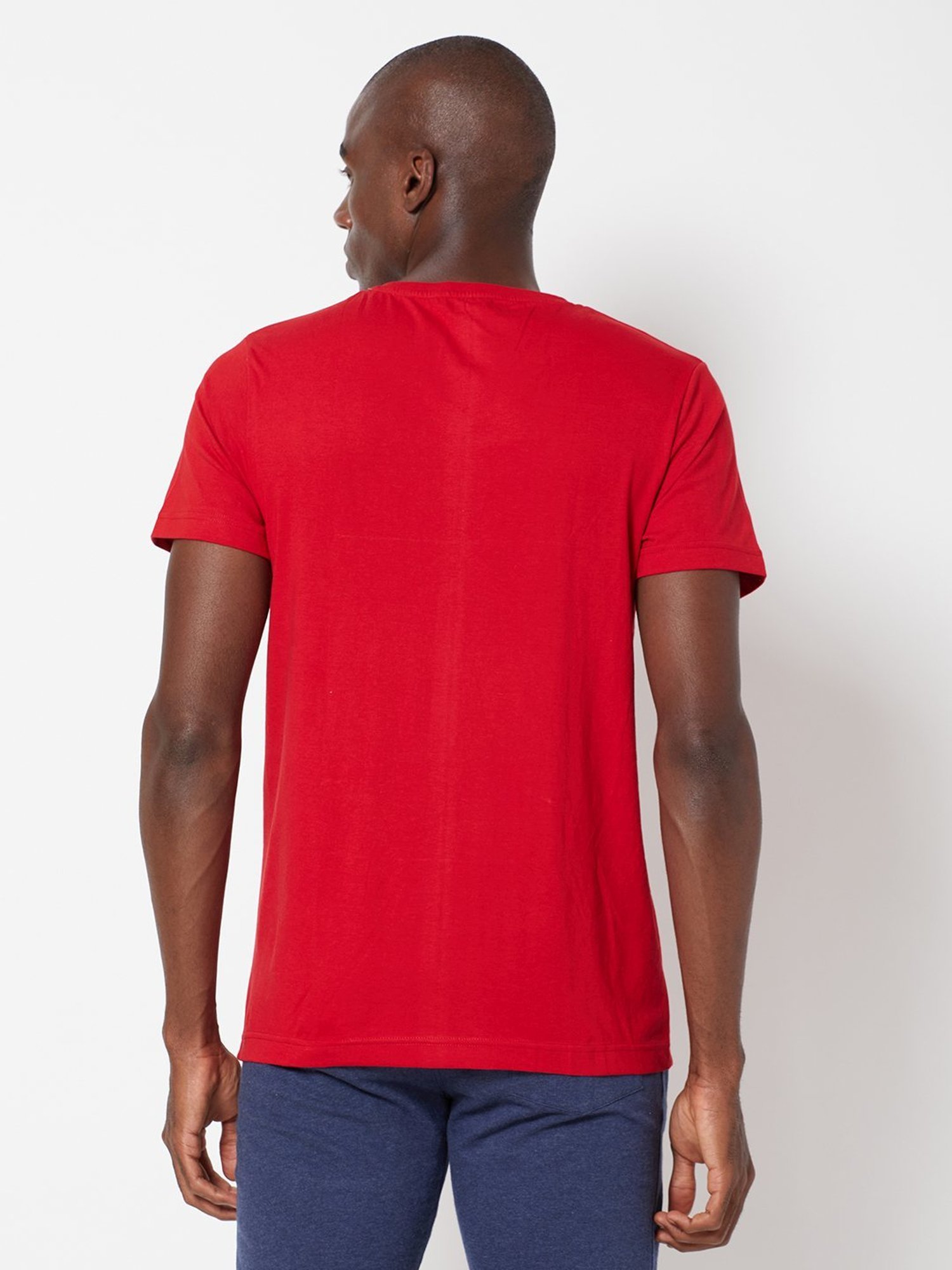 Sporto Blood Red Regular Fit T-Shirt