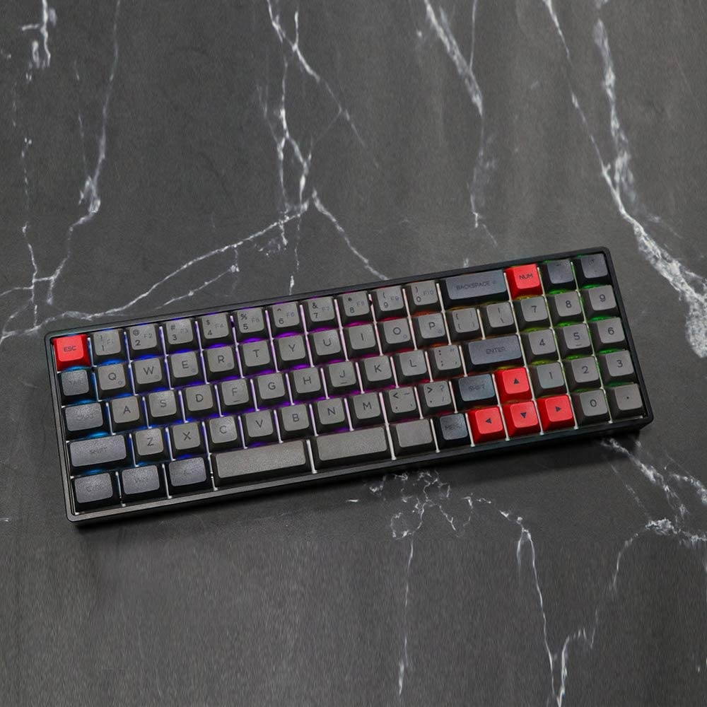 EPOMAKER GK73XS RGB Hotswap 68% Bluetooth Mechanical Keyboard with Independent F/Num/Arrow Keys, Split Spacebar, 1900mAh Battery, Fully Programmable for Gamers (Gateron Blue Switch, Grey Black)