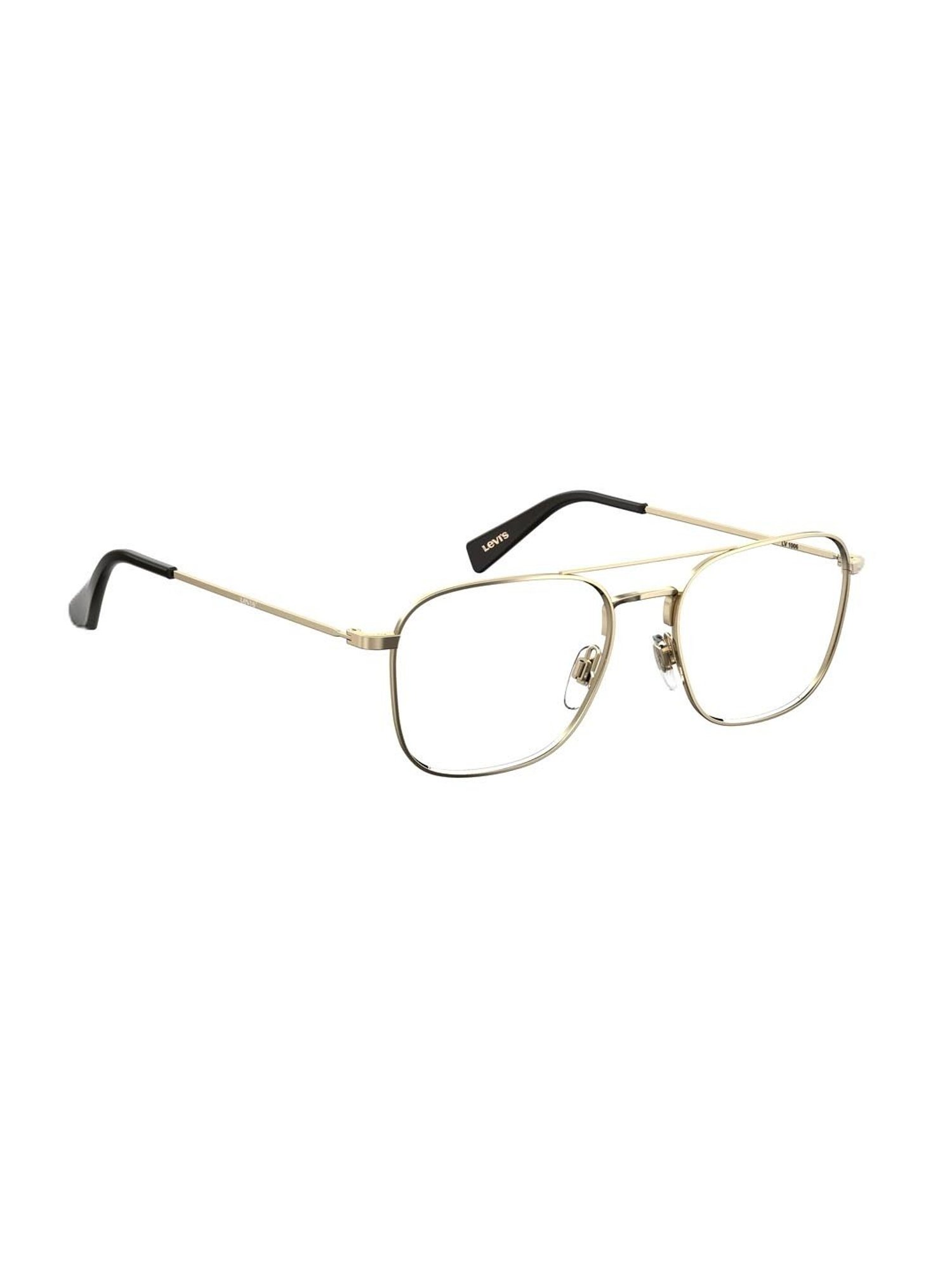 Levi's Gold Rectangular Unisex Eye Frames