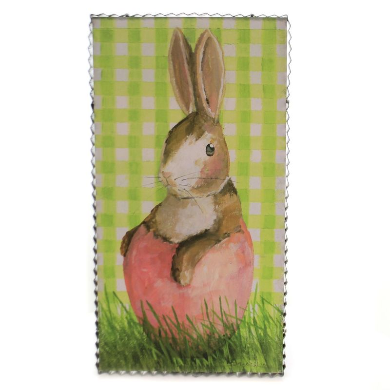 Easter 14.75" Gallery Bunny In Egg Rabbit Wall Hanging  -  Framed Wall Poster Prints