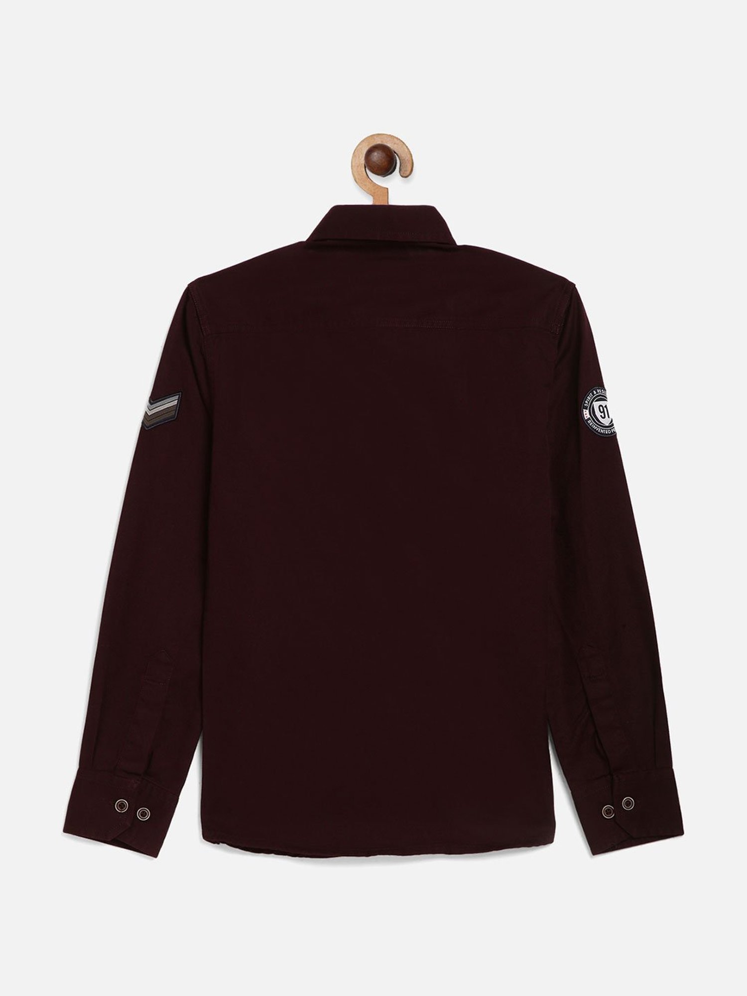 Octave Kids Wine Solid Shirt