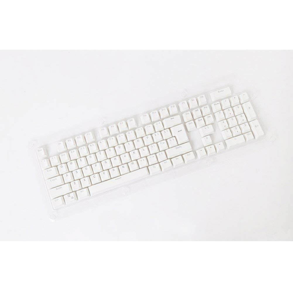 Seiorca 104 PBT Keycaps Double-Shot Backlit Keycap Set for Mechanical Keyboard with Key Puller (White)