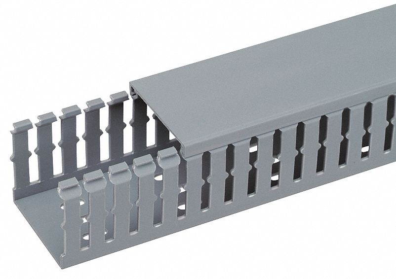 Panduit Wire Duct,Narrow Slot,Gray,3.25 W x 4 D  F3X4LG6