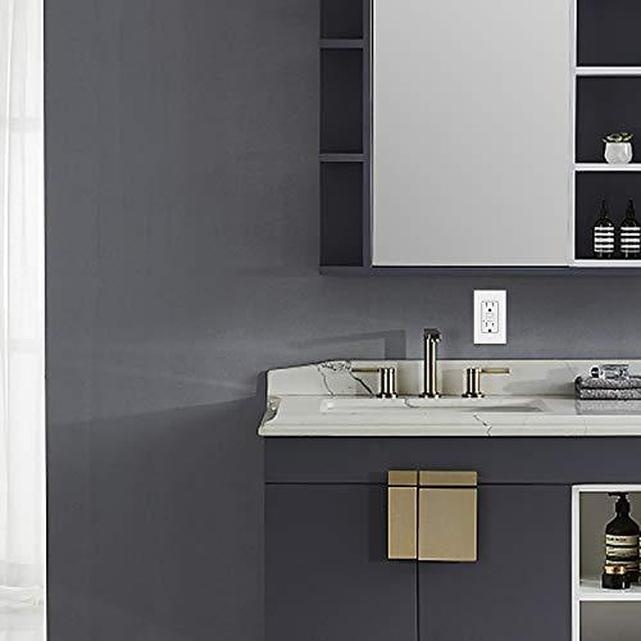 [10 Pack] BESTTEN 15 Amp GFCI Outlet, Tamper-Resistant(TR) GFI Receptacle with LED Indicator, Decorative Wallplate Included, ETL Certified, White