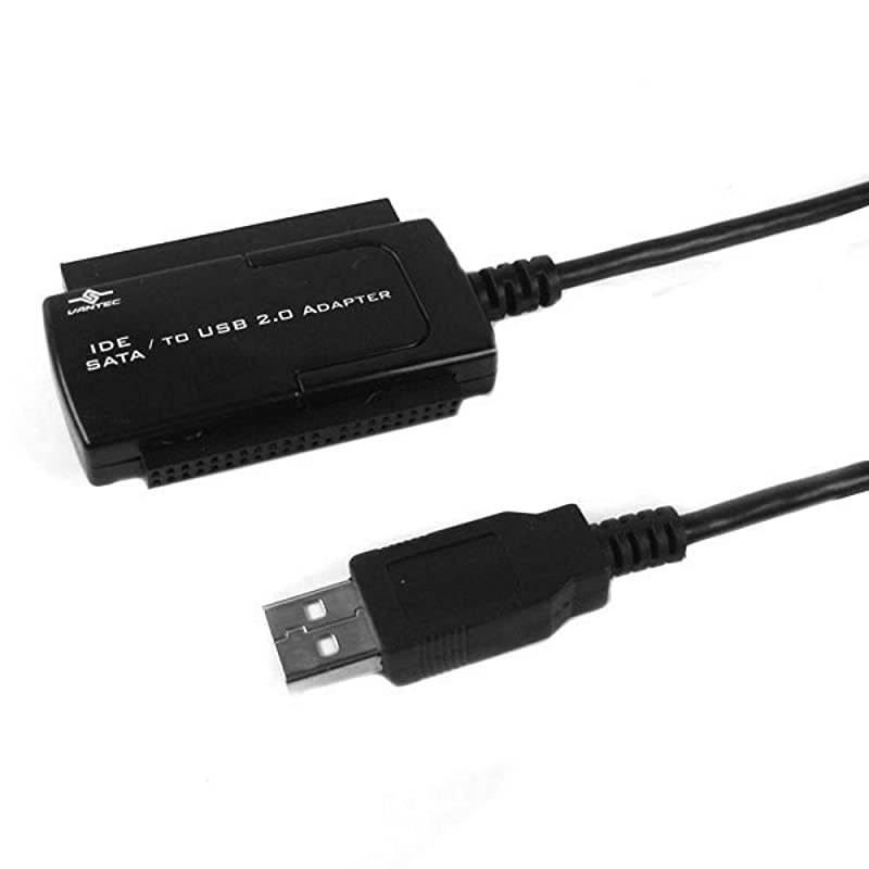 CBISATAU2 SATAIDE to USB 20 Adapter Supports 25Inch 35Inch 525Inch Hard Disk Drives Black