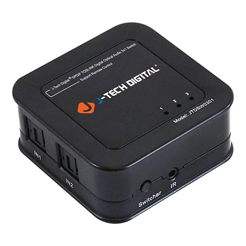 Premium Quality SPDIF TOSLINK Digital Optical Audio 3x1 Switch with Remote Control Three Inputs one Output