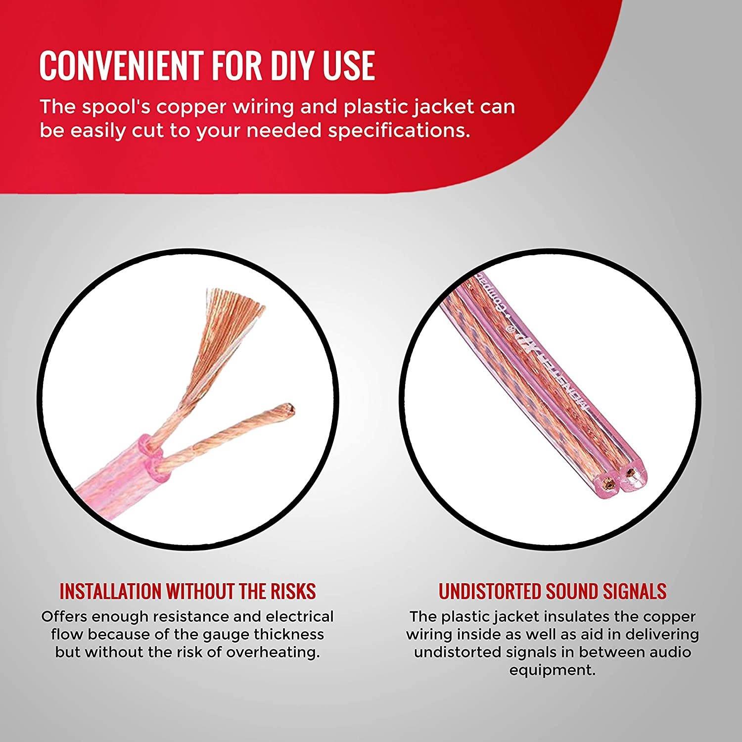 Monster XP Speaker Wire Copper Cable Spool 14 AWG 50 ft