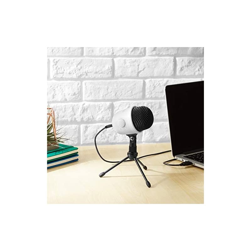 Basics Desktop Mini Condenser Mic Microphone White
