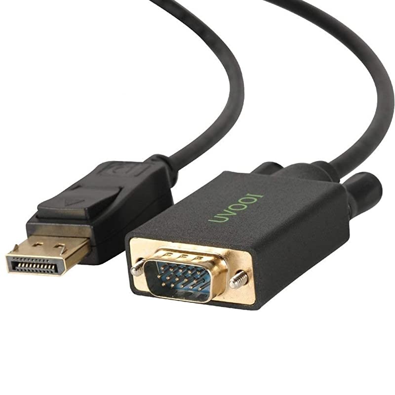 DisplayPort to VGA Cable 10 feet,  Gold Plated Display Port DP to VGA Monitor Cable Adapter 10ft Male to Male