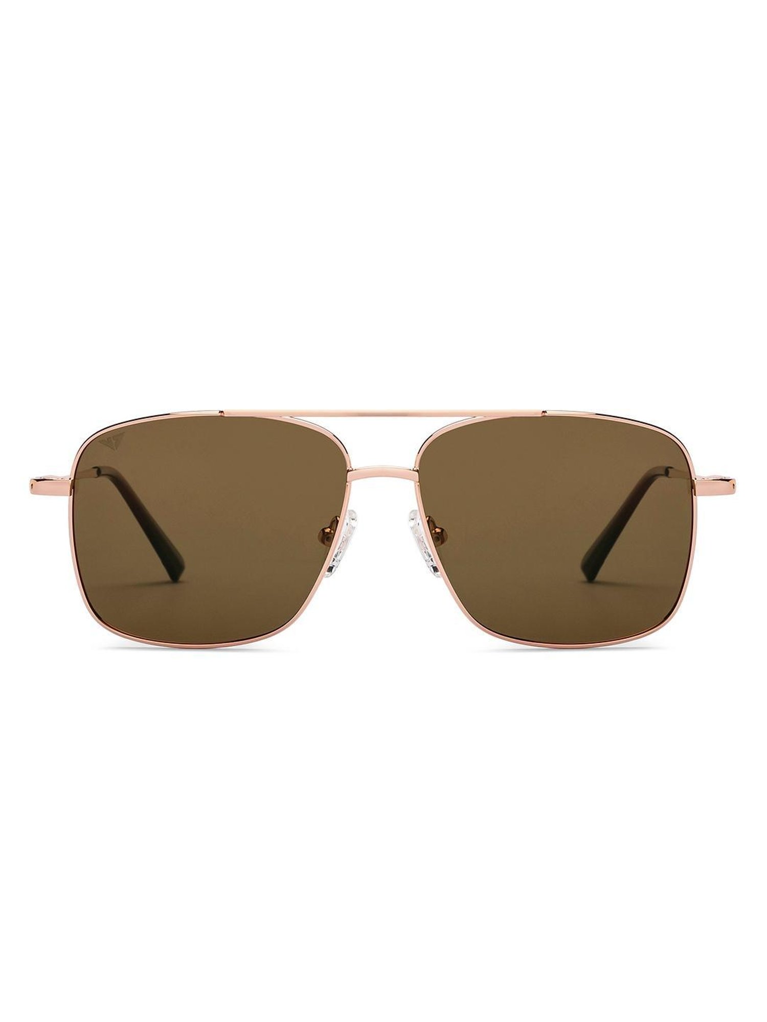 Vincent Chase Brown Square Polarised and UV Protected Lens Unisex Sunglasses