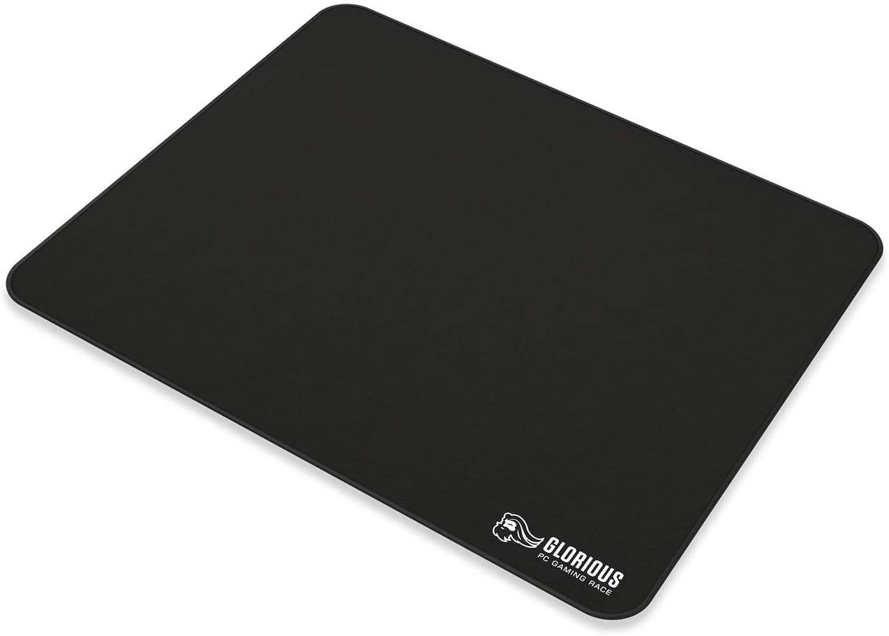 Glorious Large Gaming Mouse Mat/Pad - Stitched Edges, Black Cloth Mousepad | 11x13 (G-L)