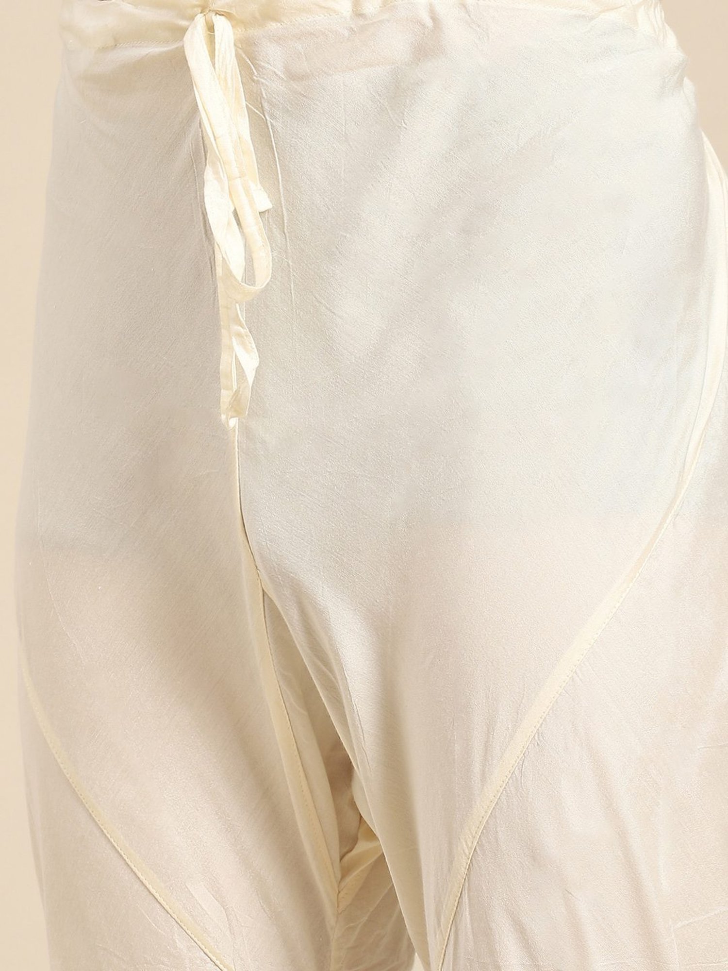 Hangup Plus Beige & Black Regular Fit Printed Sherwani Set