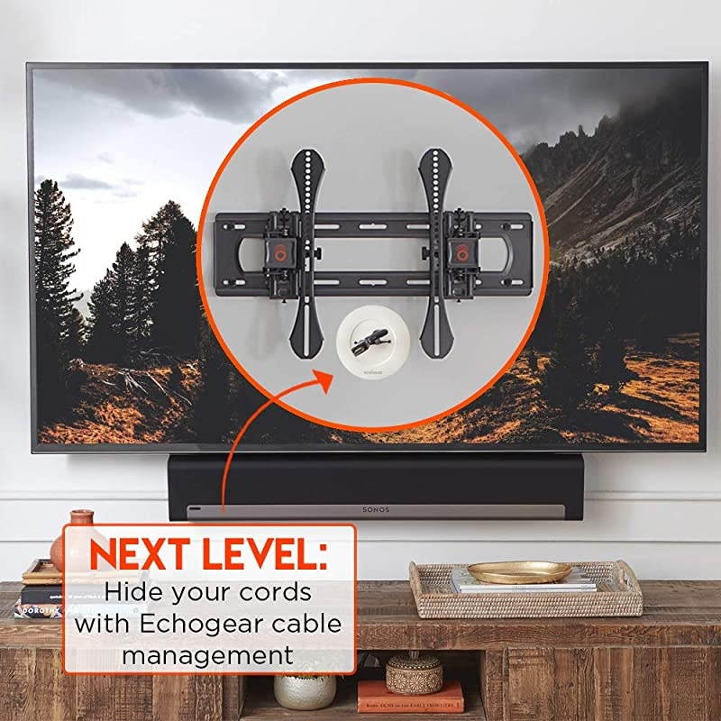 Advanced Tilt Wall Mount for TVs Up to 86 Maximum Tilt Range On Large TVs Great for Mounting TV Above A Fireplace Easy Install Hardware Included
