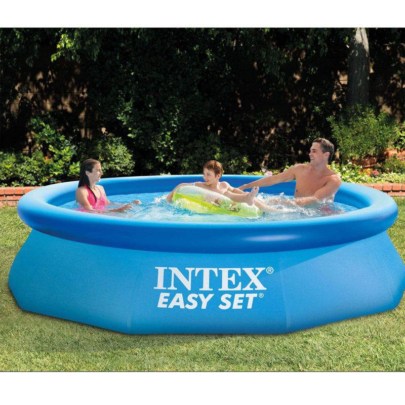 Intex Easy Set 10ft x 30in Above Ground Inflatable Round Swimming Pool for Kids, Adults, and 3 Inch Chlorine Tabs, 50 lbs (No Filter Pump Included)