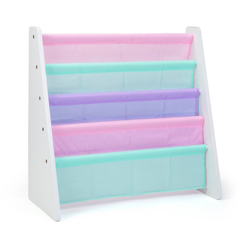 Holland Kids' Bookshelf 4 Tier Book Organizer White/Fresh Pastel - Humble Crew