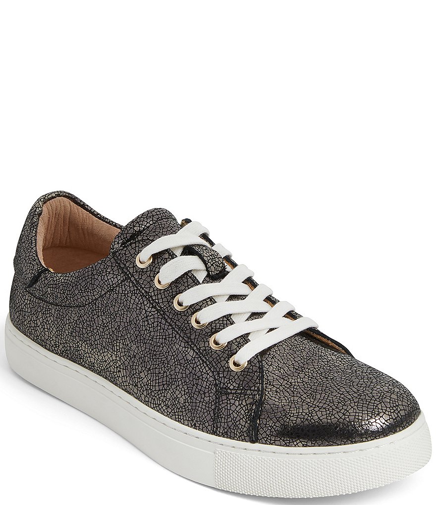 Jack Rogers Rory Metallic Leather Lace-Up Sneakers