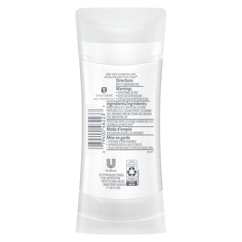 Dove 0% Aluminum Coconut & Pink Jasmine Deodorant Stick - 2.6oz