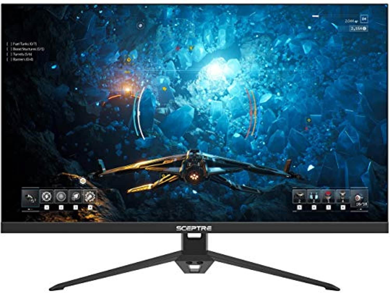 Sceptre IPS 27 inch Gaming LED Monitor up to 165Hz 144Hz 1ms DisplayPort HDMI, FreeSync FPS RTS Build-in Speakers Gunmetal Black 2021 (E275B-FPT165) (E275B-FPT165)