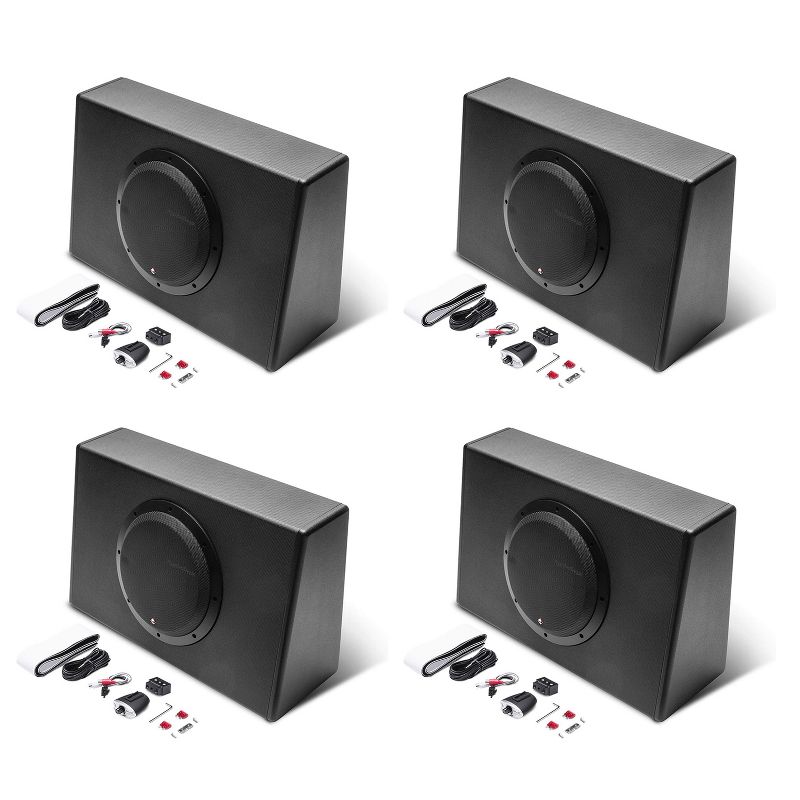 Rockford Fosgate P30010T Punch 10 inch 300 Watt Powered Truck Subwoofer Enclosure (4 Pack)