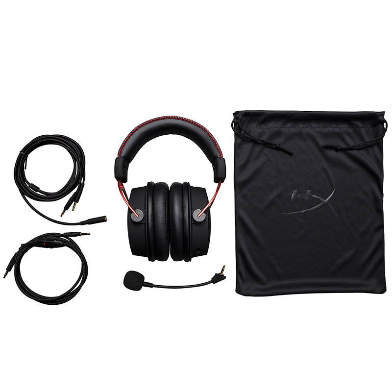 HyperX Cloud Alpha - Gaming Headset, Dual Chamber Drivers, Award Winning Comfort, Durable Aluminum Frame, Detachable Microphone, Works on PC, PS4, Xbox One, Nintendo Switch, and Mobile Devices &ndash; Red