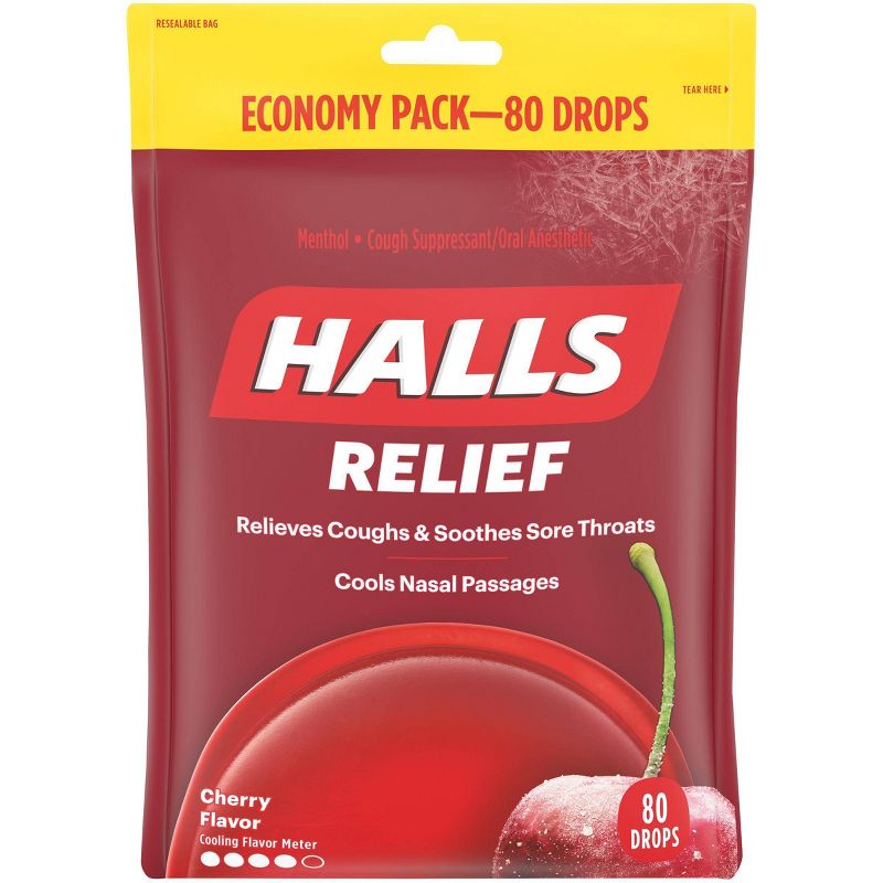 Halls Cough Drops - Cherry - 80ct