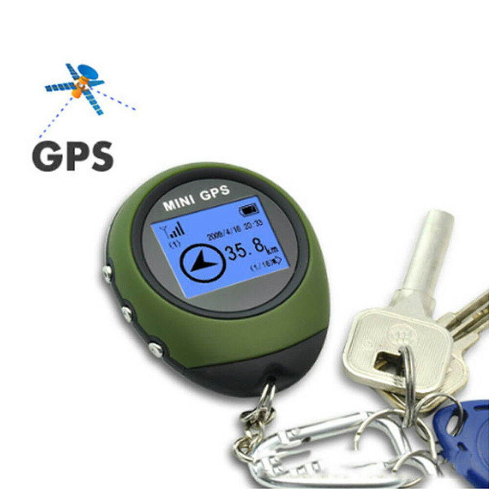 Mini GPS Locator, Portable GPS Locator Tracker for Outdoor Mountaineering Guide, Tracking Device Travel Portable Keychain Locator Pathfinding Motorcycle Vehicle Sport Handheld Keychain
