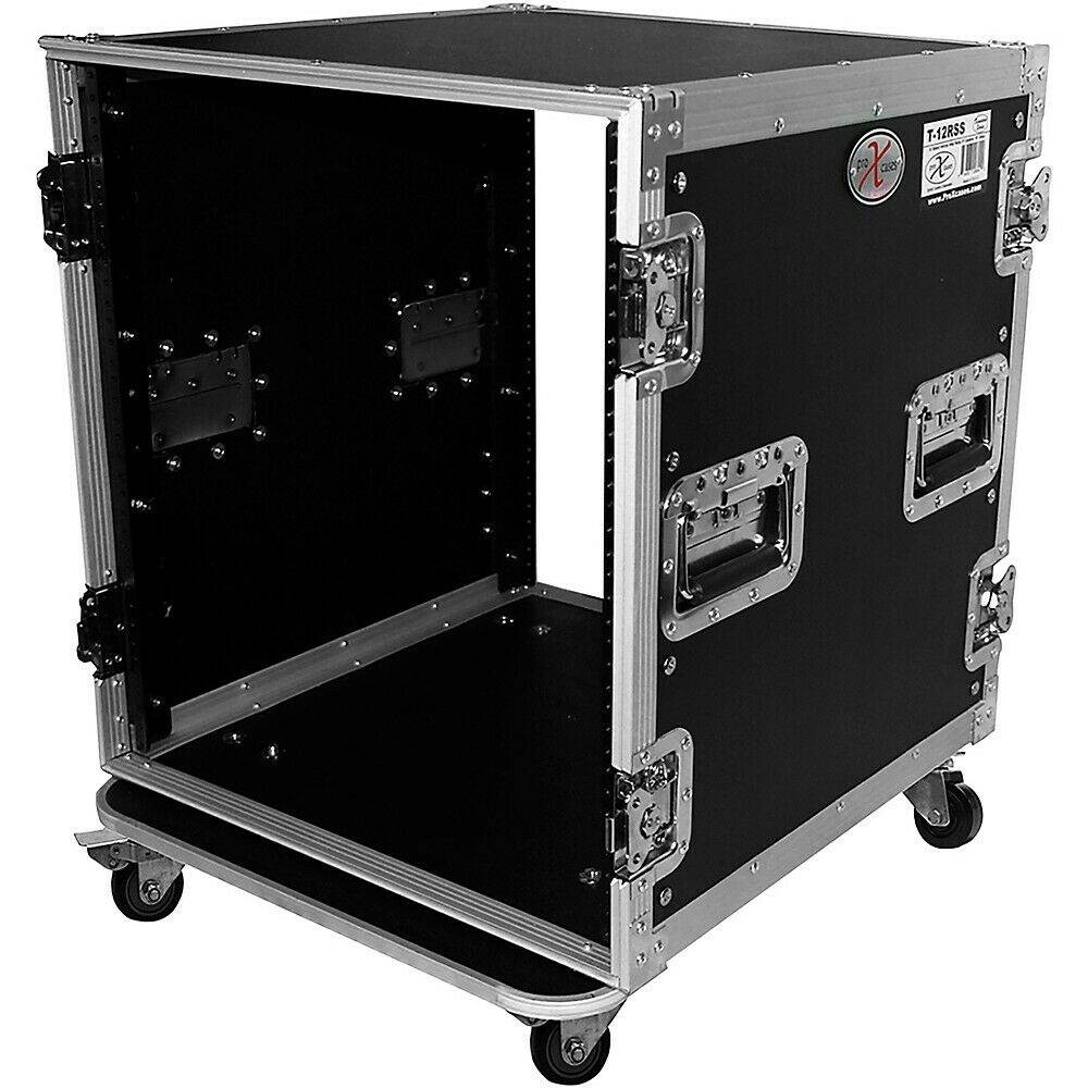 ProX T-12RSS 12U Space Amp Rack Mount ATA Flight Case 19 Inch Depth W/Casters
