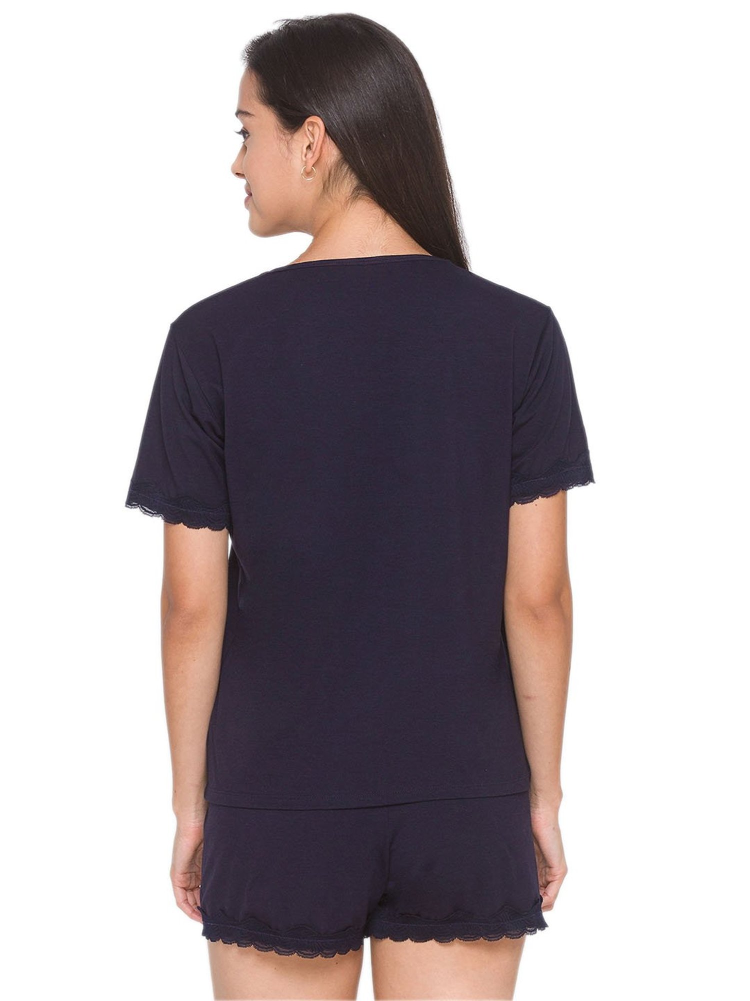 Candyskin Navy T-Shirt With Shorts