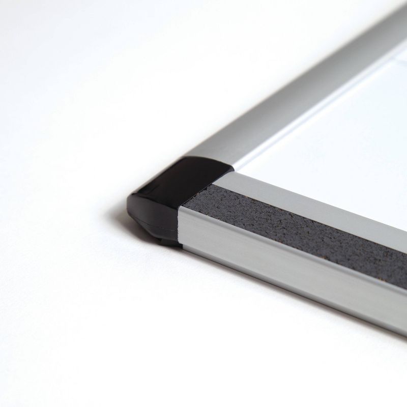 U Brands 24"x18" PINIT Magnetic Dry Erase Board Silver Aluminum Frame