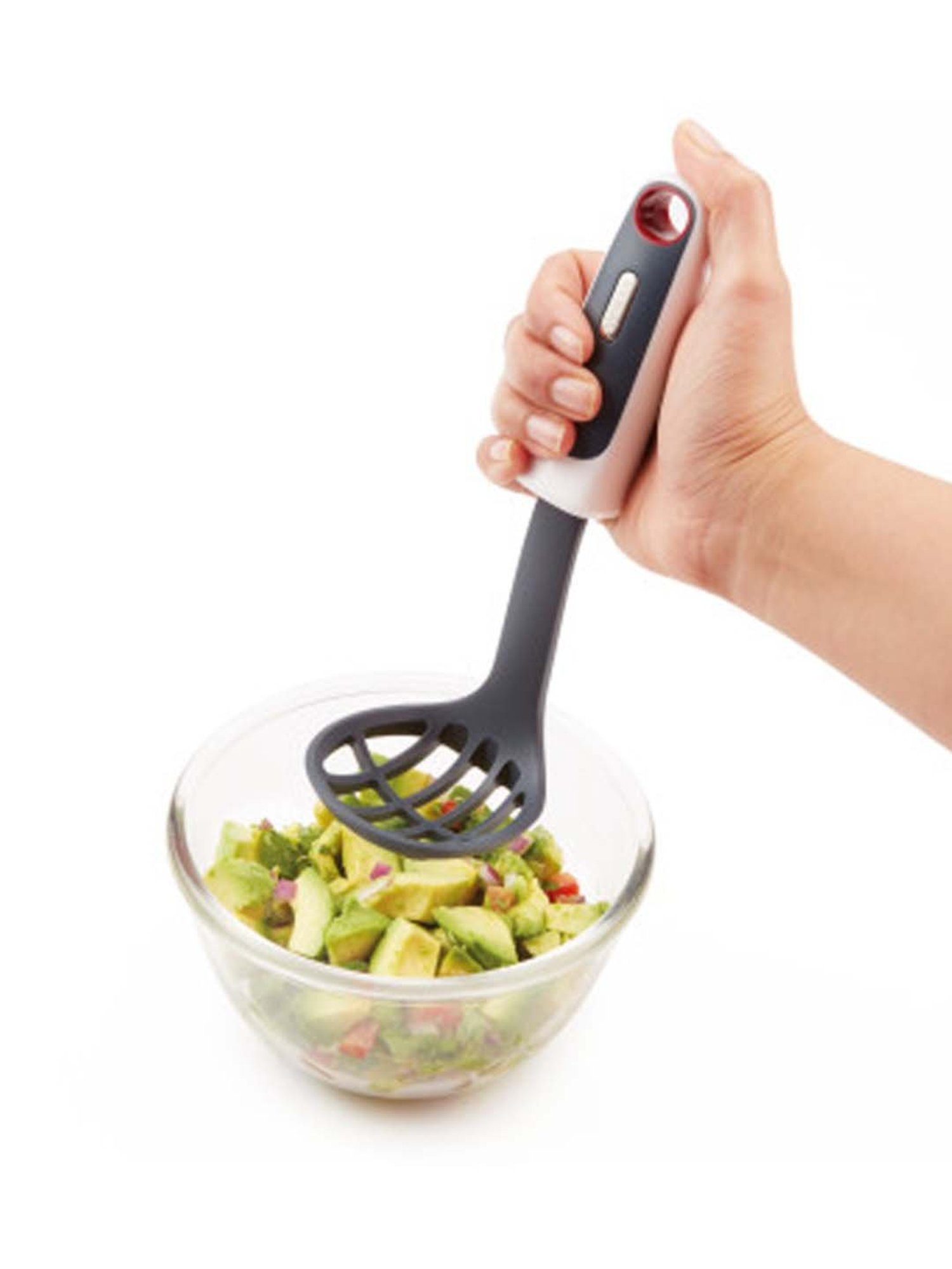 Zyliss Black & White Stainless Steel Mini Mashers - Set of 9