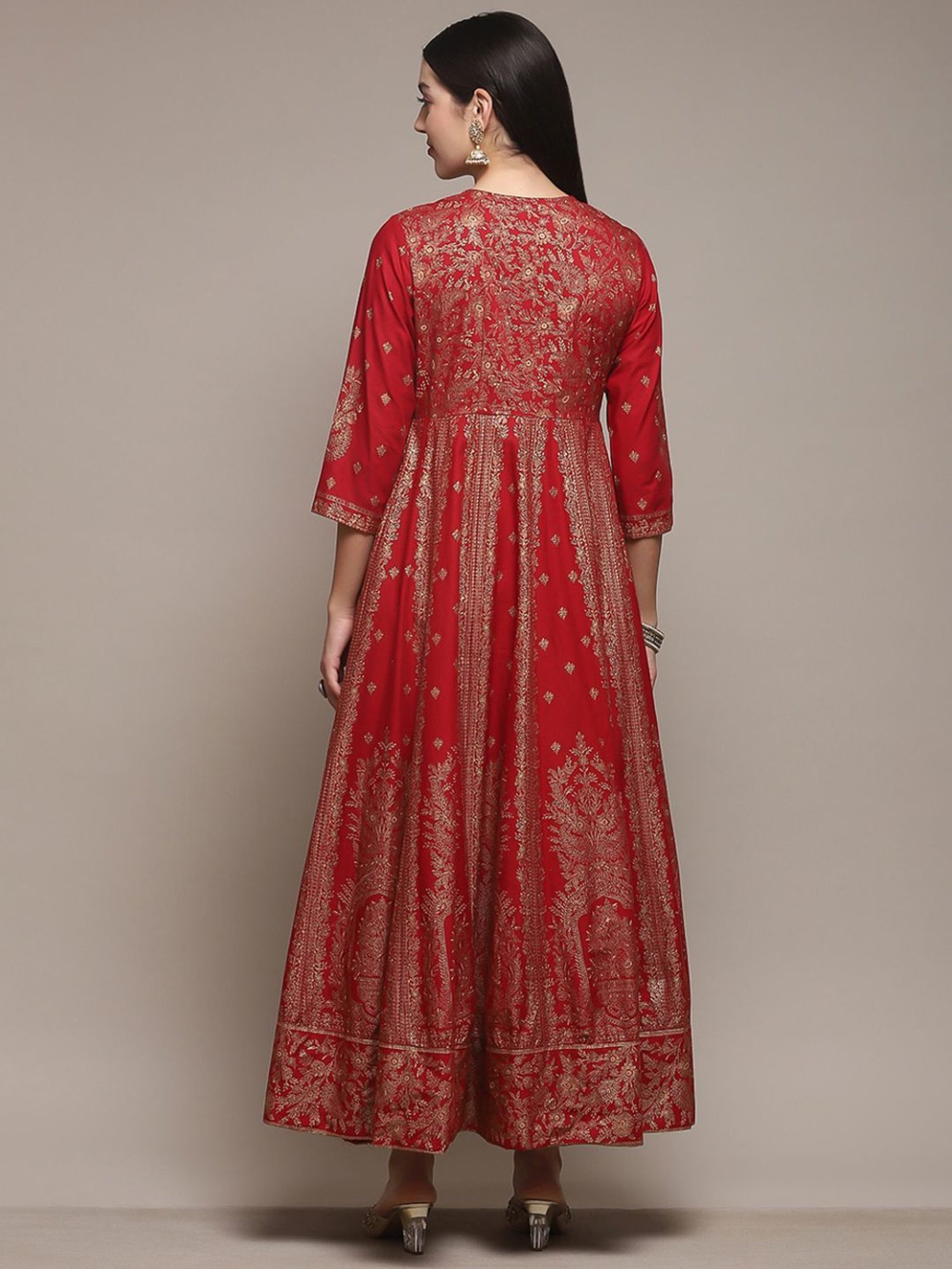 Biba Red Printed Maxi Dress