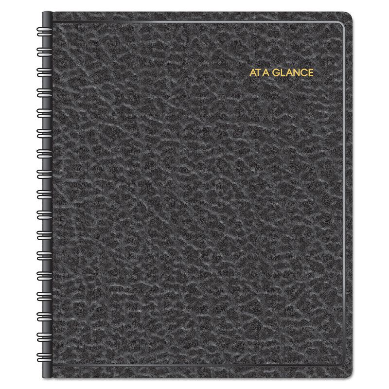 At-A-Glance 7082205 Four-Person Group Daily Appointment Book 8 x 10 7/8 Black 2020