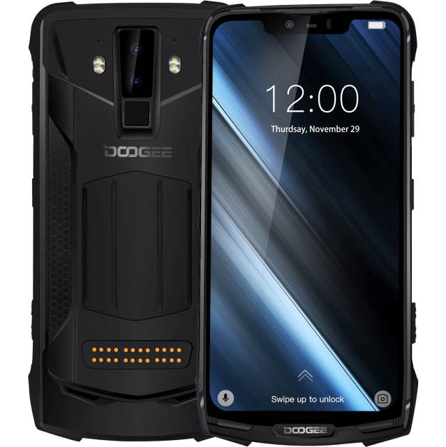 DOOGEE S90C rugged smartphone unlock 4G dual SIM unlock phone Android 9.0, IP68/IP69K waterproof Helio P70 4GB+64GB, 6.2-inch 5050mAh, 16MP+8MP+8MP AI camera NFC wireless charging