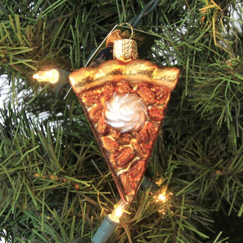 Old World Christmas 3.25" Piece Of Pecan Pie Southern Favorite  -  Tree Ornaments