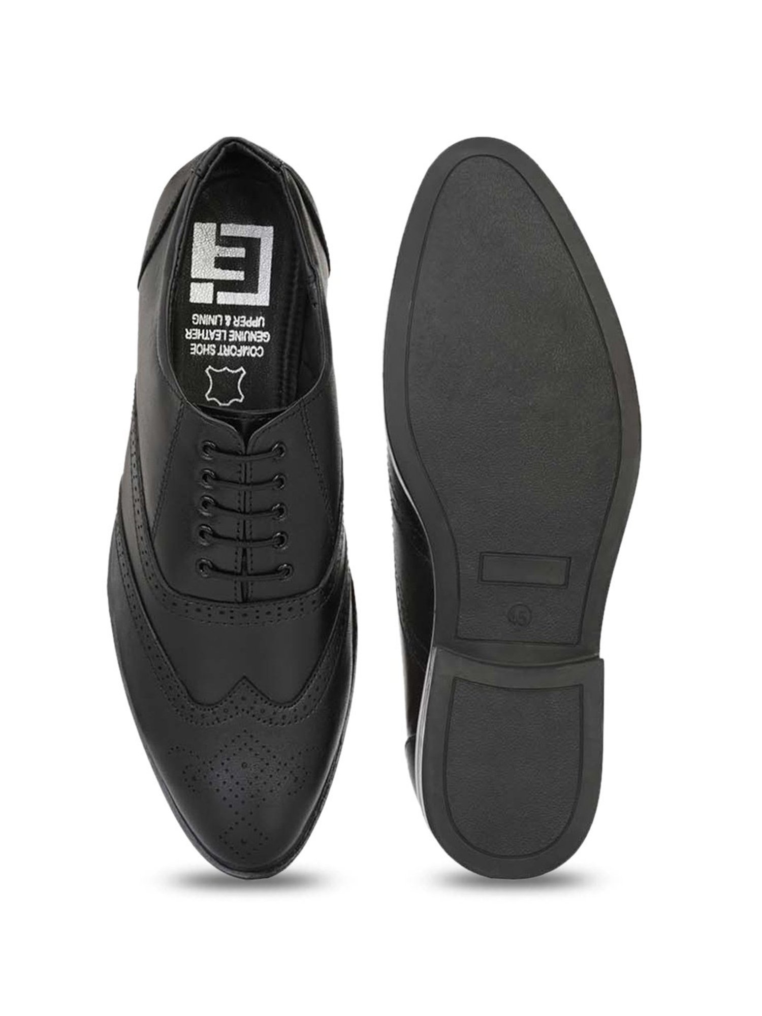 Eego Italy Men's Black Oxford Shoes