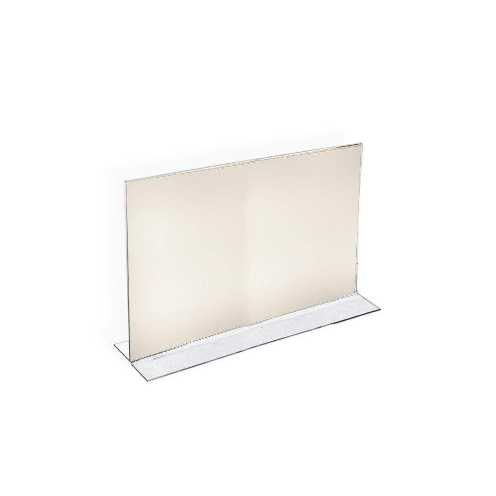 Azar 152707 14-Inch Width by 8.5-Inch Height Horizontal Double Sided Stand Up Acrylic Sign Holder, 10-Pack
