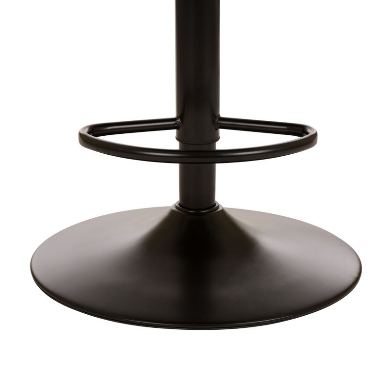 Set of 2 MidCentury Modern Vintage Leatherette Gaslift Adjustable Barstool Gray - Glitzhome