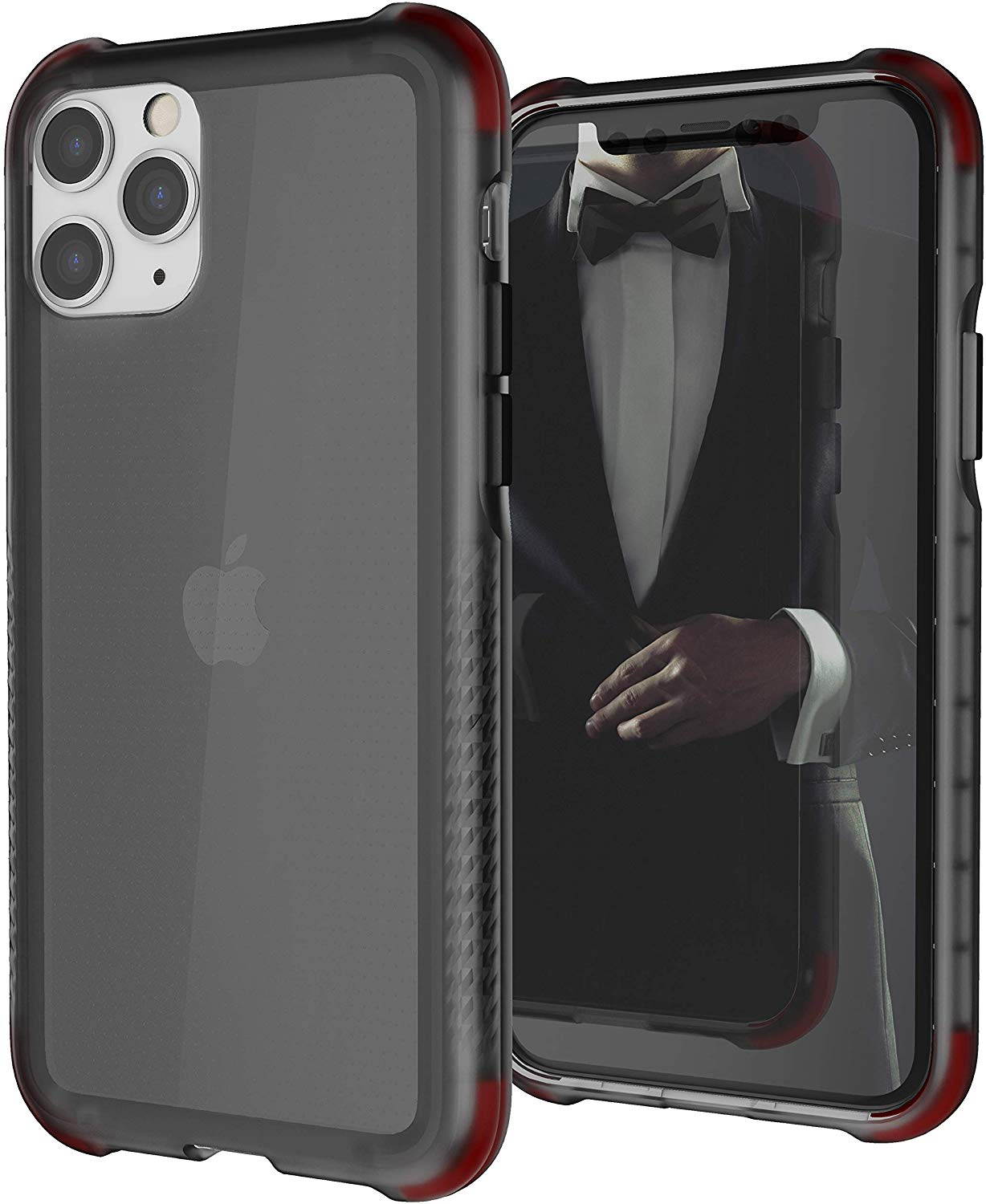 Ghostek Covert Clear iPhone 11 Pro Max Case with Super Slim Fit Design and Grip Bumper Shockproof Heavy Duty Protection Wireless Charging Compatible for 2019 iPhone 11 Pro Max (6.5 Inch) - (Clear)