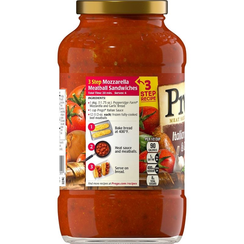 Prego Italian Sausage & Garlic Meat Italian Sauce 23.5oz