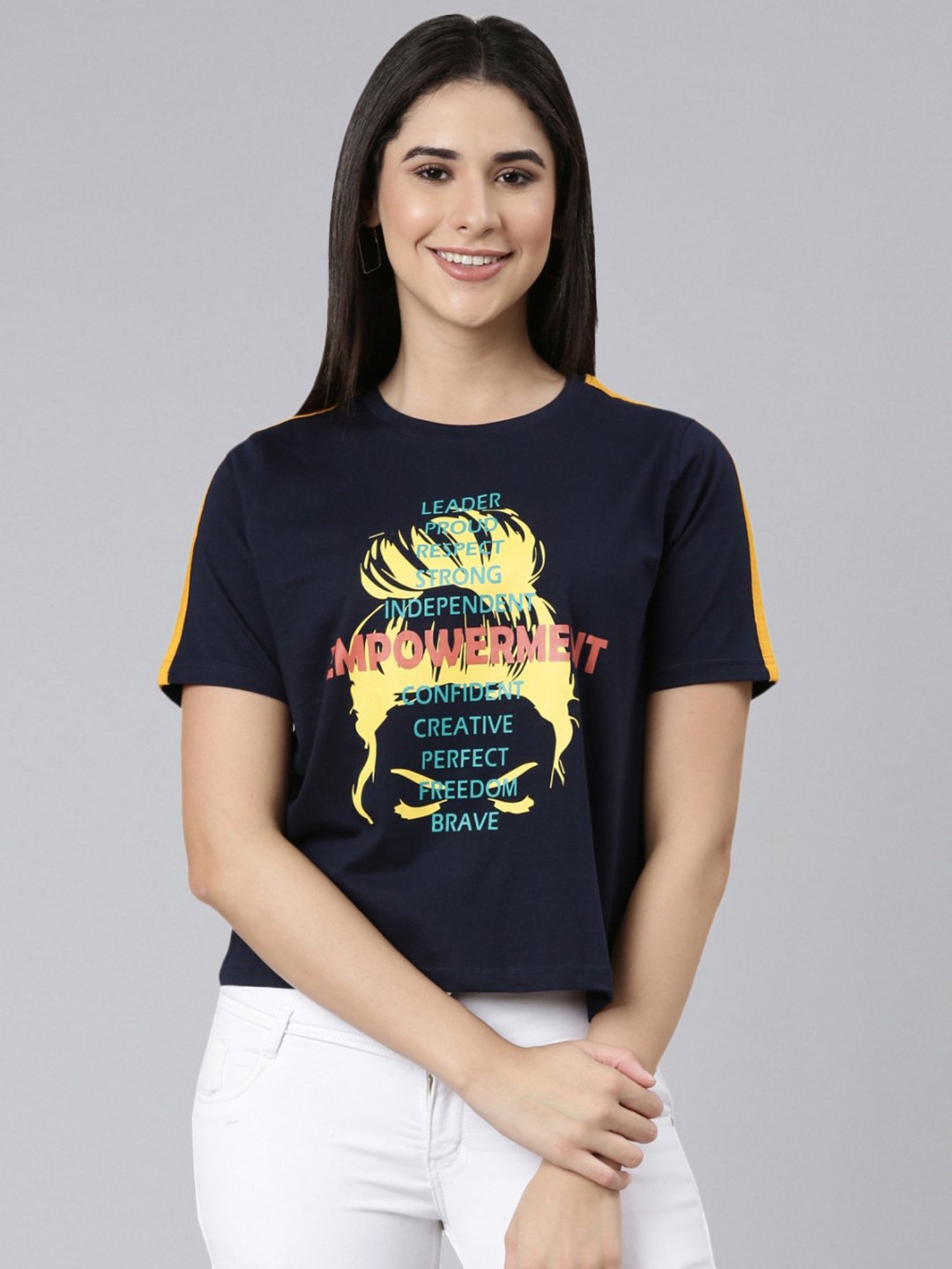 Kryptic Blue Cotton Printed T-Shirt