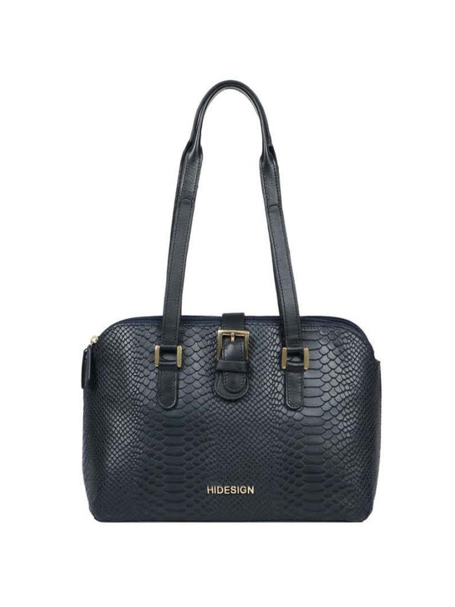 Hidesign Angelina Sb 01 Navy Textured Medium Shoulder Bag