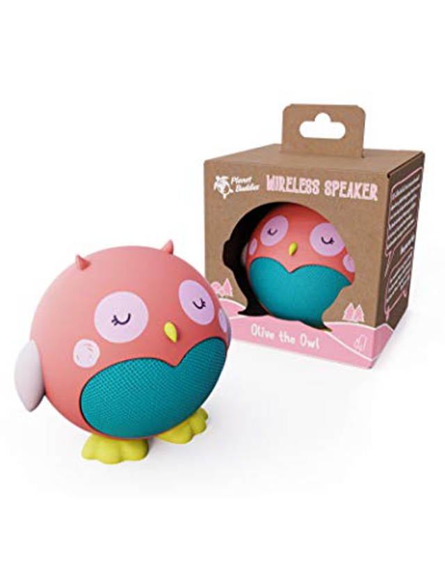 Planet Buddies Bluetooth Speaker, Kids Portable Wireless Speaker (Pink Owl)