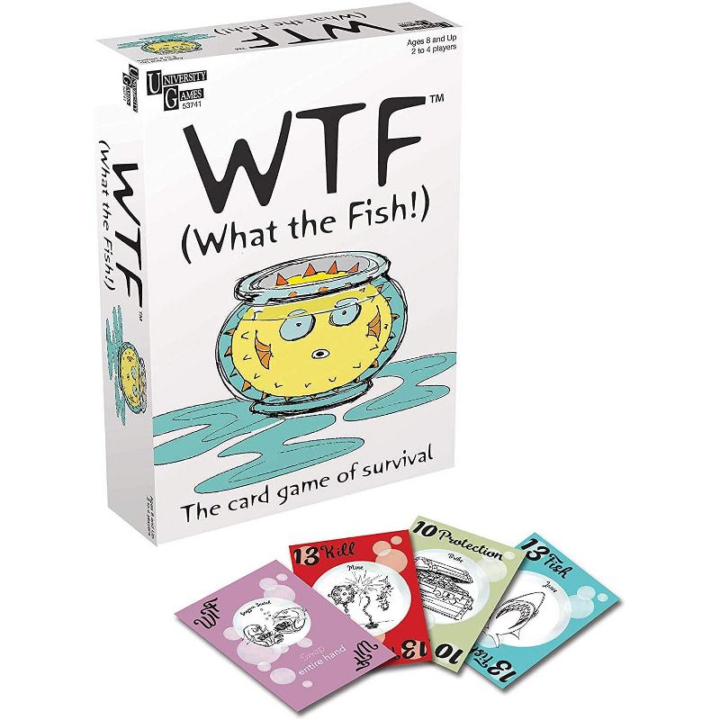 University Games WTF (What the Fish!) Card Game | For 2-4 Players