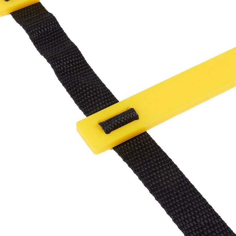 Juvale 12 Rung Speed Agility Ladder for Soccer Sports & Coordination Training (Black, Yellow, 20 Ft)
