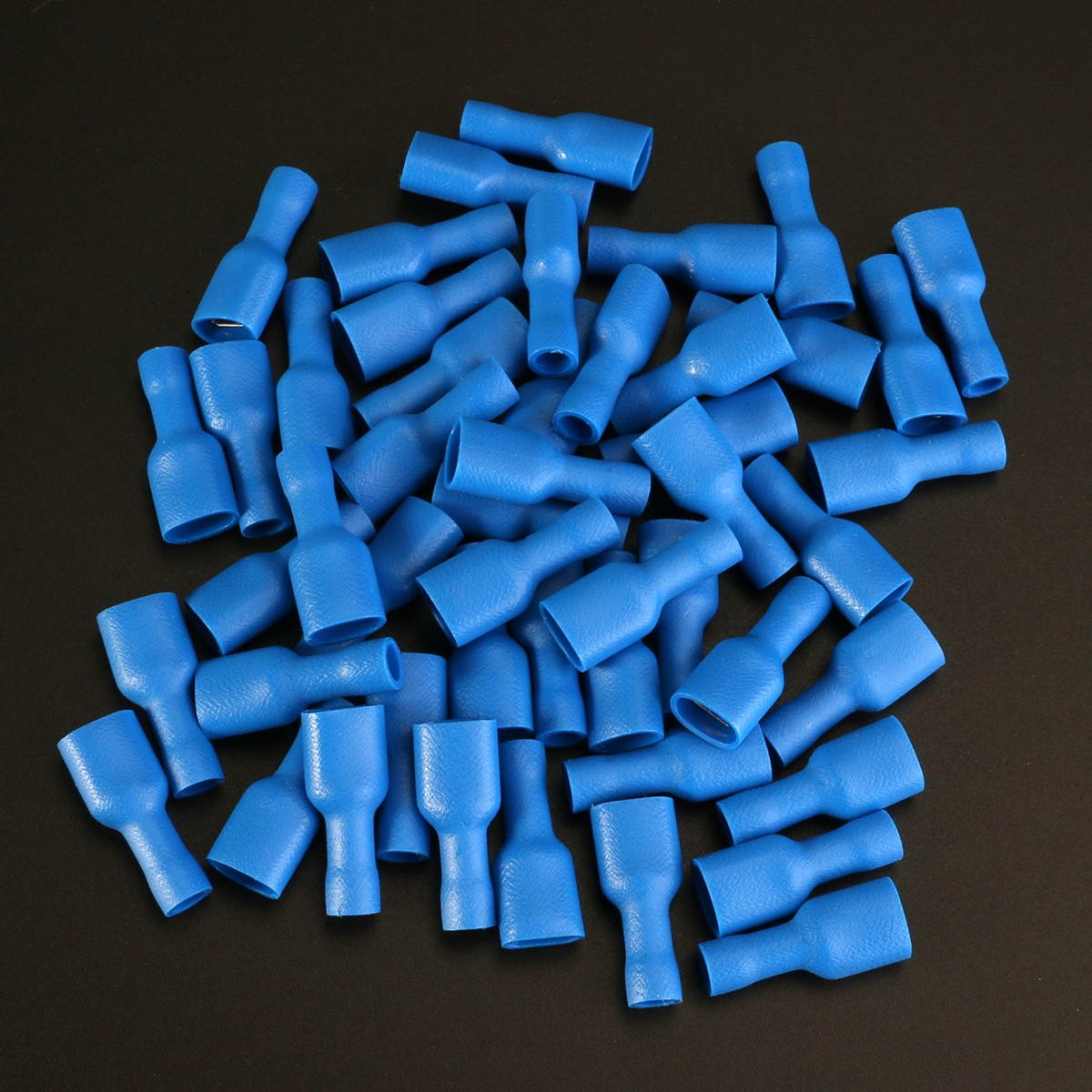 100pcs Male & Female Insulated Spade Quick Splice Wire Terminals Wire Crimp Connectors (Blue)