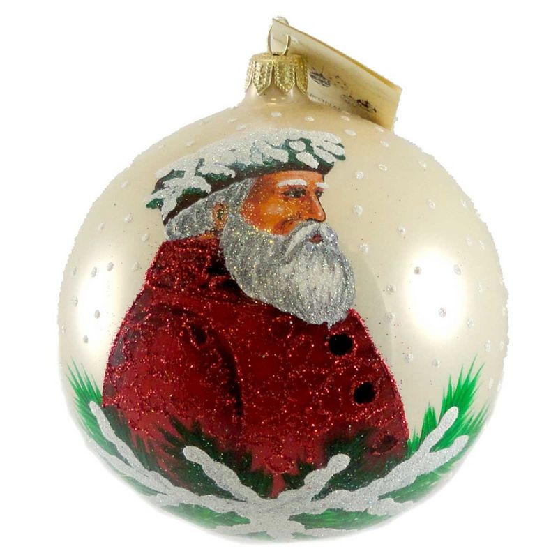 Christina's World Holly & Ivy Santa Ornament Christmas Ball  -  Tree Ornaments