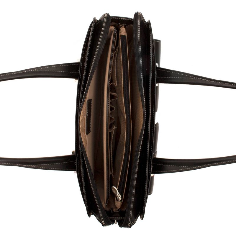 McKlein Alexis 14" Leather Ladies' Laptop Briefcase - Black