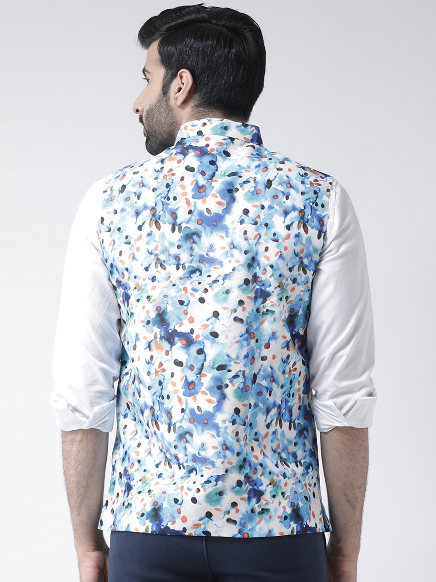 Hangup Plus Multicolor Regular Fit Printed Nehru Jacket