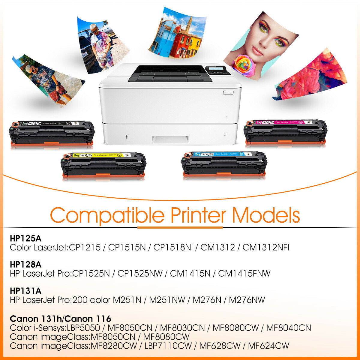 4PK Color Toner for HP CF210A 131A Laserjet Pro 200 M251nw M276nw MFP Printer